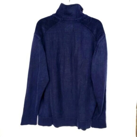 Ribbed Distressed Sweater Unisex Like New Denim like Size L - Picture 8 of 10